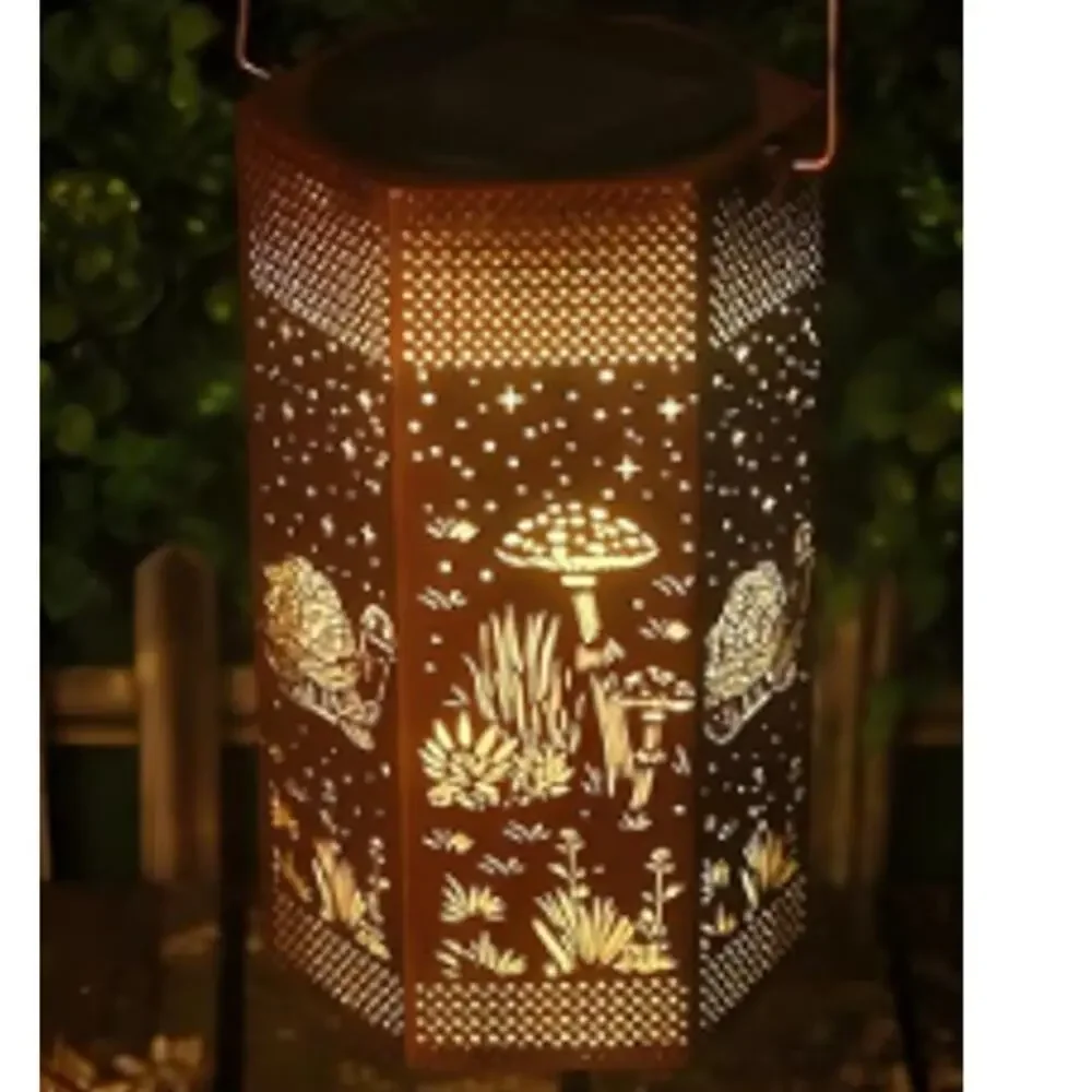 Turtle design Solar Lanterns Outdoor Waterproof Hanging Solar Lights Metal
